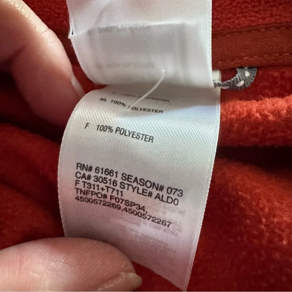 The North Face Crimson Orange Half-Zip Fleece Long Sleeve